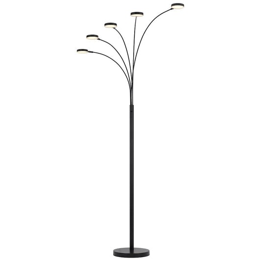 Malibu Intergrated Led 8W X 5 Metal Arc Floor Lamp