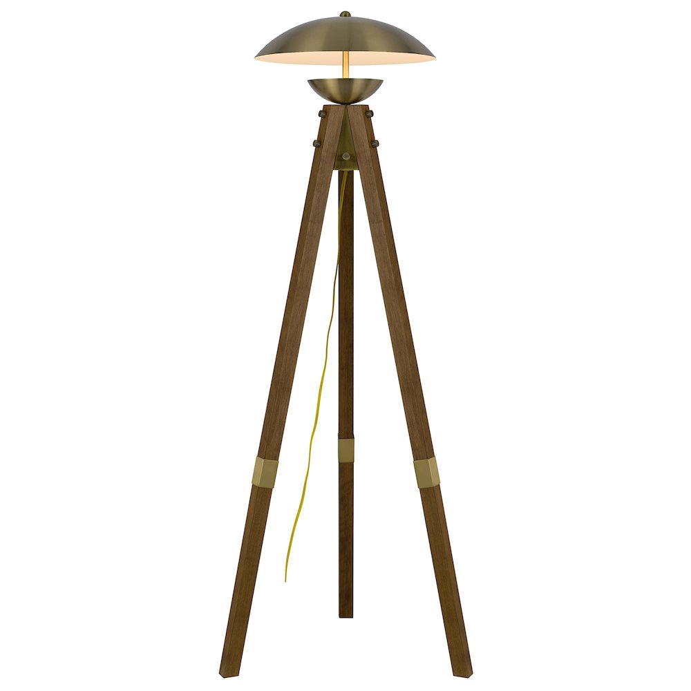 Lakeland 18W Intergrated Led Tripod Birch Wood Floor Lamp