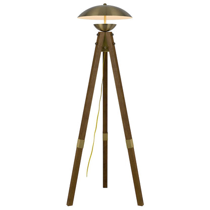 Lakeland 18W Intergrated Led Tripod Birch Wood Floor Lamp