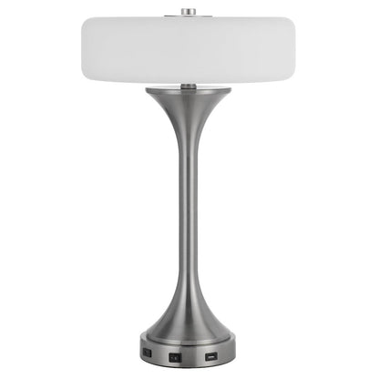 Espoo 25W X 3 Metal Desk/Table Lamp With Frosted Glass Shade