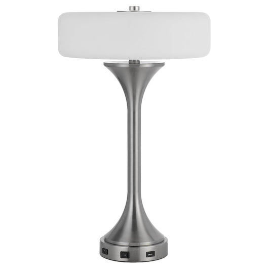 Espoo 25W X 3 Metal Desk/Table Lamp With Frosted Glass Shade