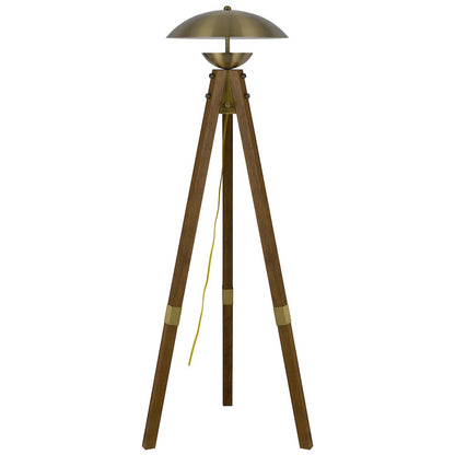 Lakeland 18W Intergrated Led Tripod Birch Wood Floor Lamp