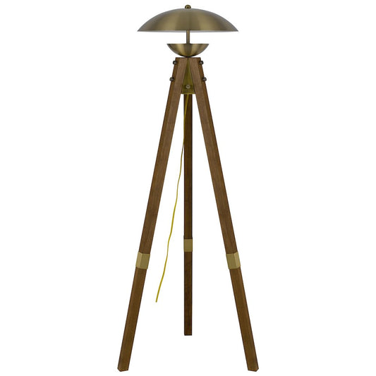Lakeland 18W Intergrated Led Tripod Birch Wood Floor Lamp