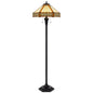 60W X 2 Metal/Resin Tiffany Table Lamp With Pull Chain Switches
