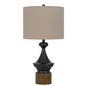 150W 3 Way Sterling Metal/Table Lamp