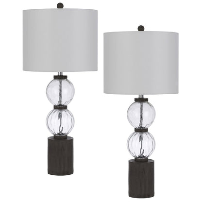 150W 3 Way Mystic Glass/Resin Table Lamp