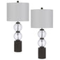 150W 3 Way Mystic Glass/Resin Table Lamp