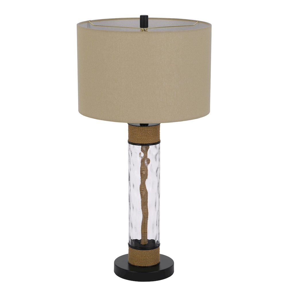 150W 3 Way Bartow Glass/Metal Table Lamp