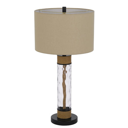 150W 3 Way Bartow Glass/Metal Table Lamp