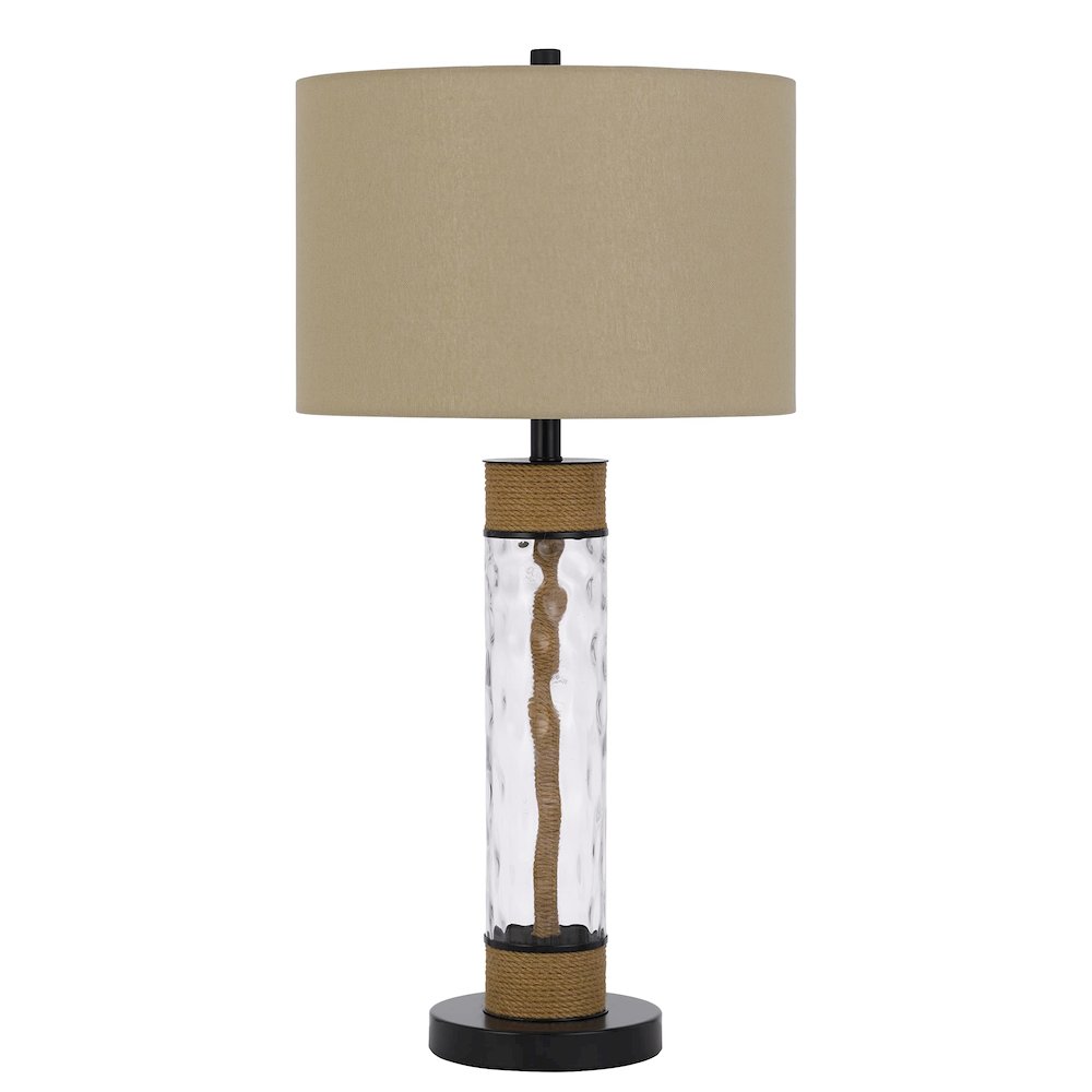 150W 3 Way Bartow Glass/Metal Table Lamp