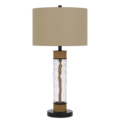 150W 3 Way Bartow Glass/Metal Table Lamp