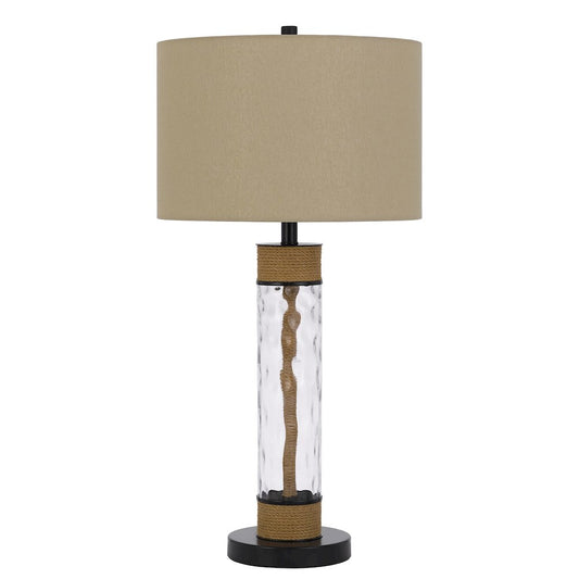 150W 3 Way Bartow Glass/Metal Table Lamp