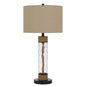 150W 3 Way Bartow Glass/Metal Table Lamp