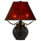 60W X 2 Indio Metal/Resin Mica Table Lamp With Pull Chain Switch