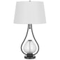 Forssa 100W 3 Way Table Lamp With 2W Led Night Light In Glass And Metal Base.
