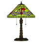 60W X 2 Metal/Resin Tiffany Table Lamp With Pull Chain Switches