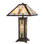 60W X 2 Tiffany Table Lamp With 7W Night Light