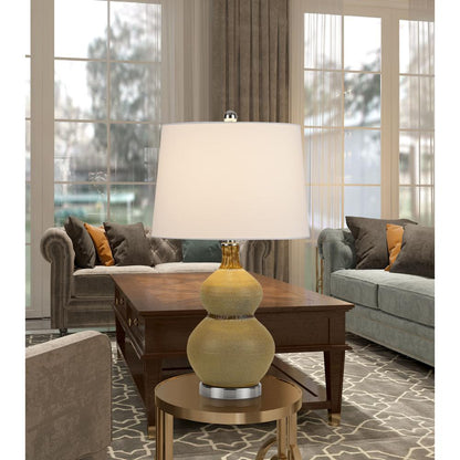 150W Sion Ceramic Table Lamp With Taper Drum Linen Hardback Shade (Priced And Sold As Pairs)
