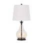 150W 3 Way Kittery Glass Table Lamp With Hardback Fabric Shade