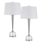 150W 3 way Wellesley crystal table lamp with hardback fabric shade. Priced and sold as pairs