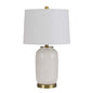 150W 3 Way Sedalia Ceramic Table Lamp With Hardback Fabric Shade
