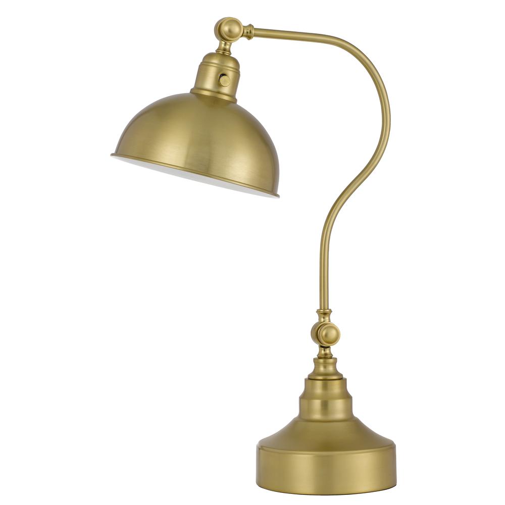 Industrial Adjustable Metal Downbridge Desk Lamp With Half Dome Metal Shade