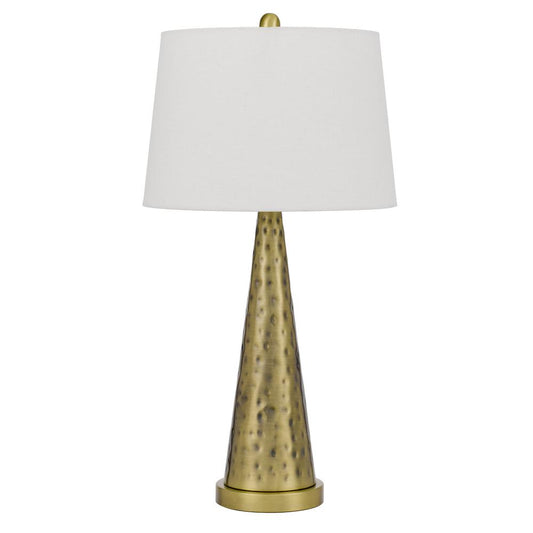 Cusago Metal Table Lamp With Taper Hardback Drum Shade