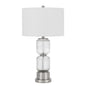 Bresso Fluted Glass Table Lamp With Hardback Drum Shade