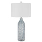 Inveruno Glass Table Lamp With Hardback Drum Shade