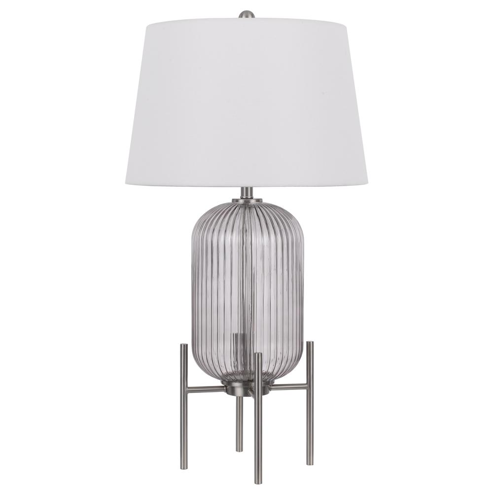 150W 3 Way Belleville Fluted Glass Table Lamp
