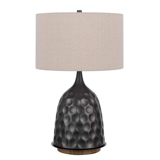 150W 3 Way Oskaloosa Metal Table Lamp With Drum Shade
