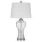 100W 3 Way Reston Column Glass Table Lamp