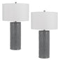 150W 3 Way Castine Ceramic Table Lamp. Priced And Sold As Pairs
