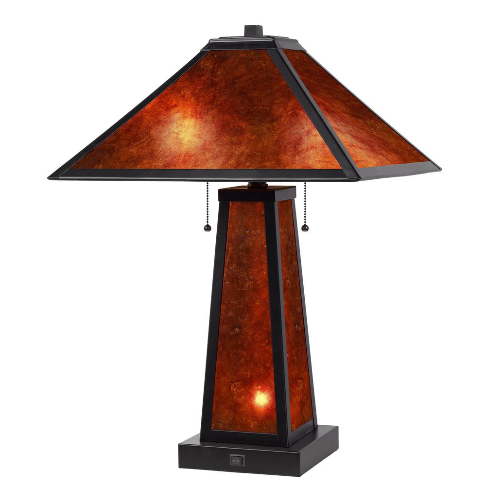 60W X 2 Nogales Mission Style Mica Table Lamp