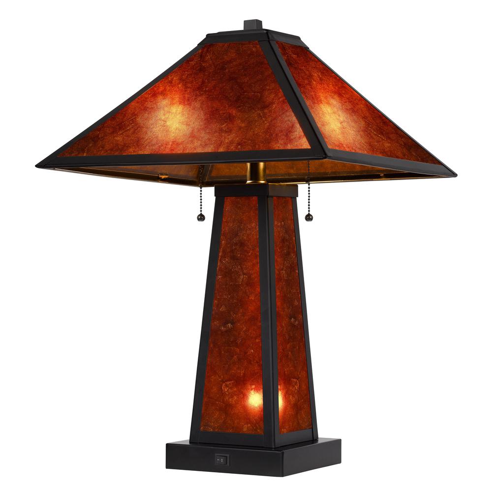 60W X 2 Nogales Mission Style Mica Table Lamp
