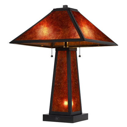 60W X 2 Nogales Mission Style Mica Table Lamp