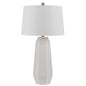 150W 3 Way Drayton Ceramic Table Lamp With Hardback Fabric Shade (Sold In Pairs)