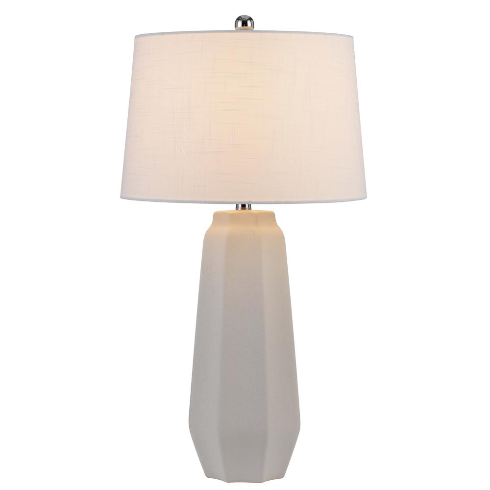 150W 3 Way Drayton Ceramic Table Lamp With Hardback Fabric Shade (Sold In Pairs)