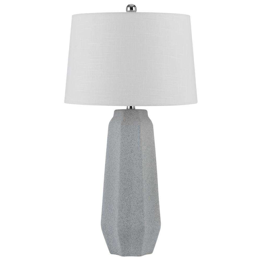 150W 3 Way Drayton Ceramic Table Lamp With Hardback Fabric Shade (Sold In Pairs)