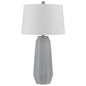 150W 3 Way Drayton Ceramic Table Lamp With Hardback Fabric Shade (Sold In Pairs)