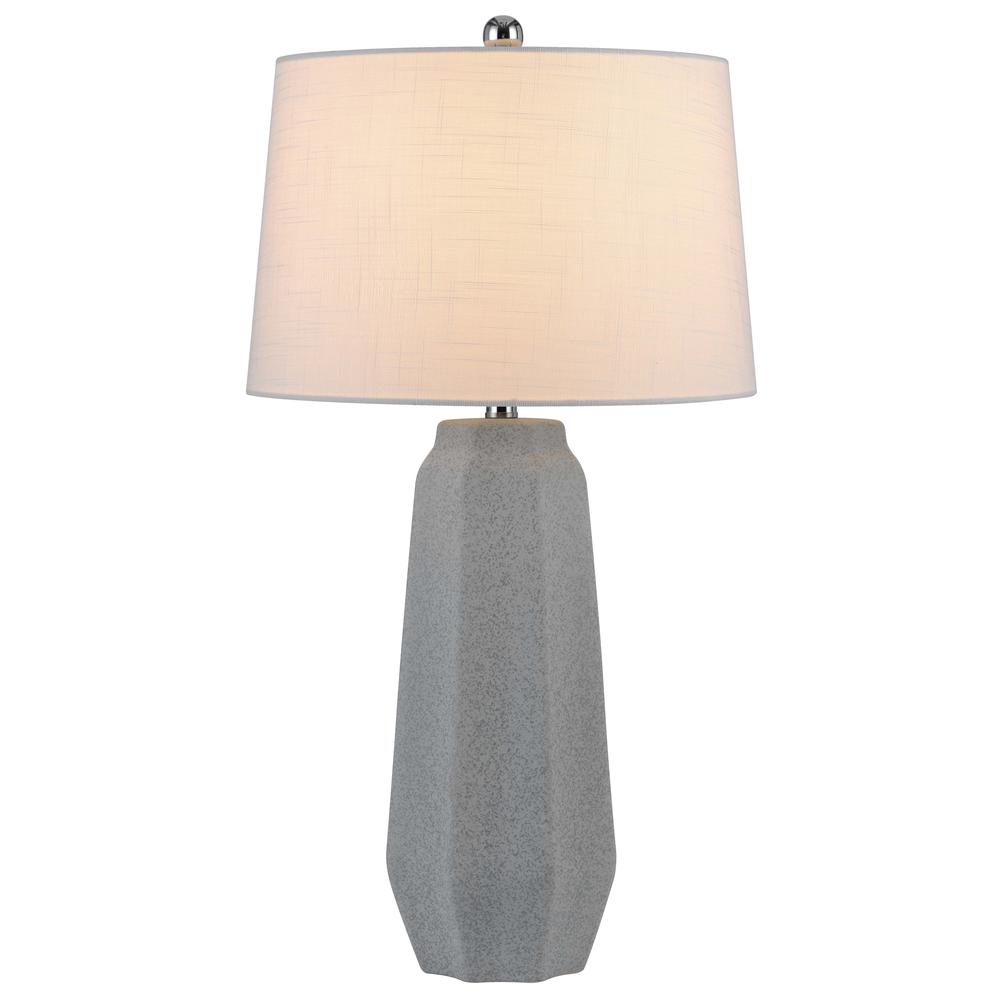 150W 3 Way Drayton Ceramic Table Lamp With Hardback Fabric Shade (Sold In Pairs)