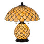 60W X 2 Valetta Tiffany Table Lamp With 2W Integrated Led Night Light