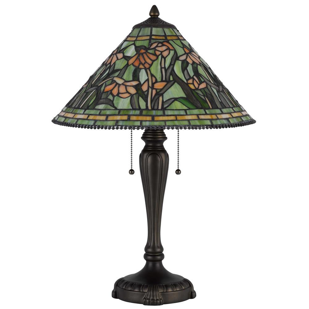 60W X 2 Milwood Tiffany Table Lamp