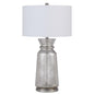 150W 3 Way Keswick Glass Table Lamp With Hardback Fabric Shade (Sold In Pairs)