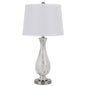 150W 3 Way Abinger Glass Table Lamp With Hardback Fabric Shade (Sold In Pairs)