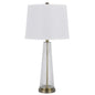 150W 3 Way Huxley Glass Table Lamp With Hardback Fabric Shade (Sold In Pairs)