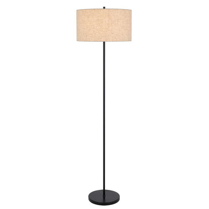 150W 3 Wayt Cromwell Metal Floor Lamp With Linen Shade