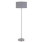 150W 3 Wayt Cromwell Metal Floor Lamp With Gray Linen Shade