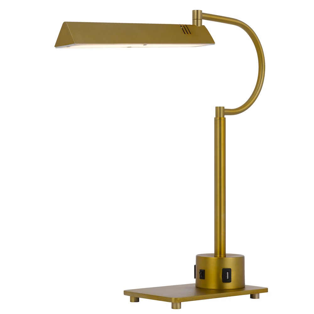 led 12W SOHO metal desk lamp with 2 USB ports