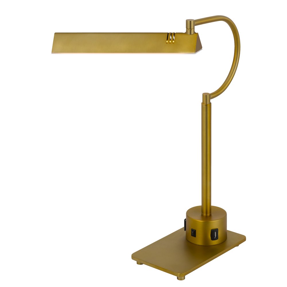 led 12W SOHO metal desk lamp with 2 USB ports